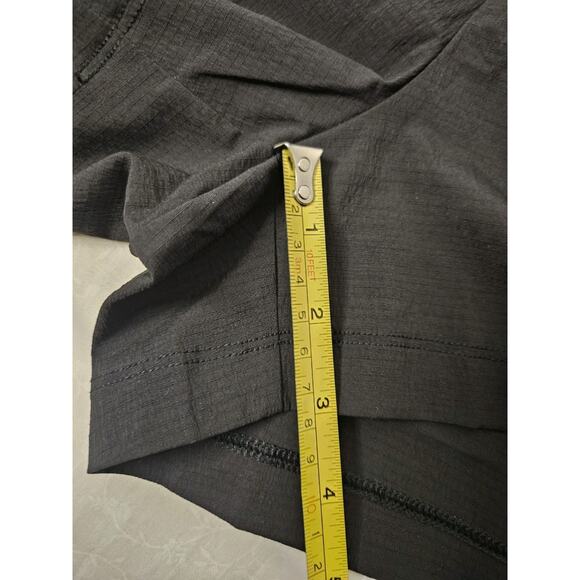 Athleta Womens Black Solid Side Zip Pocket Hi-Rise Ripstop Pull On Shorts 16 - Picture 7 of 7